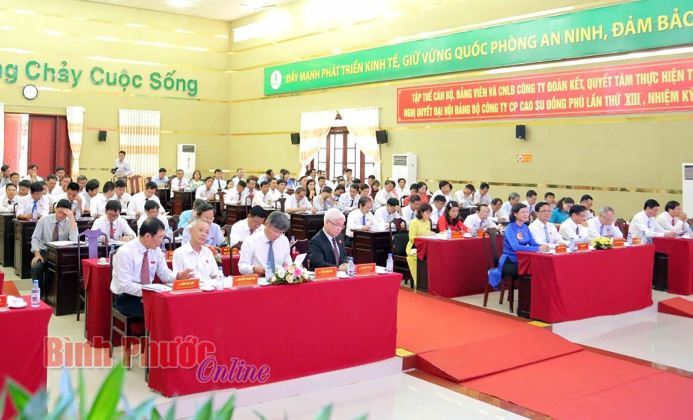 Đảng bộ Công ty Cổ phần Cao su Đồng Phú khai mạc đại hội