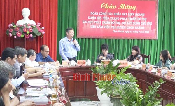 Khảo sát thực trạng phát triển đô thị huyện Chơn Thành