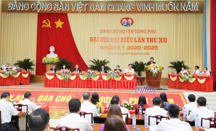 238 đại biểu dự Đại hội Đảng bộ huyện Đồng Phú lần thứ XII