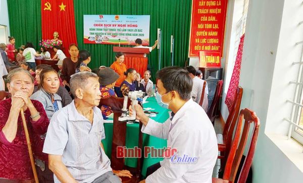 Khám bệnh, cấp thuốc miễn phí cho người dân xã Thuận Lợi