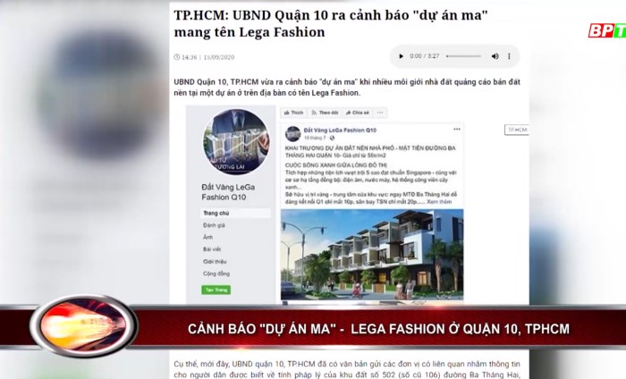 Bản tin 100 độ ngày 16-9: Cảnh báo dự án đất nền “ma” Lega Fashion rao bán trên mạng xã hội