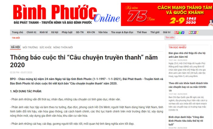 Tiếp tục nhận tác phẩm dự thi “Câu chuyện truyền thanh” đến hết tháng 12-2020