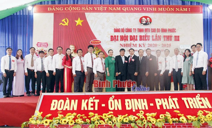 Đại hội đại biểu Đảng bộ Công ty TNHH MTV cao su Bình Phước thành công tốt đẹp