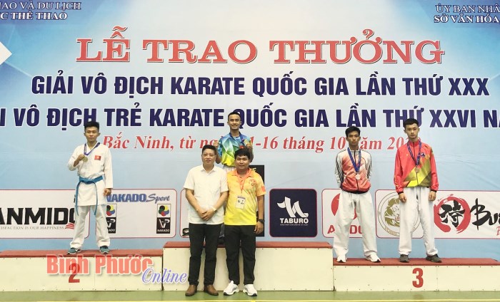 Bình Phước giành 1 HCV tại giải vô địch karate quốc gia lần thứ 30