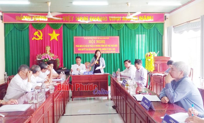 Bù Đốp: Phản biện xã hội dự thảo 3 chương trình đột phá Nghị quyết Đại hội Đảng bộ huyện