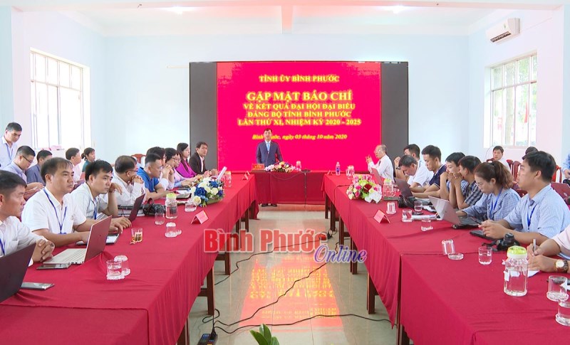 Họp báo thông tin về kết quả  Đại hội đại biểu Đảng bộ tỉnh Bình Phước lần thứ XI