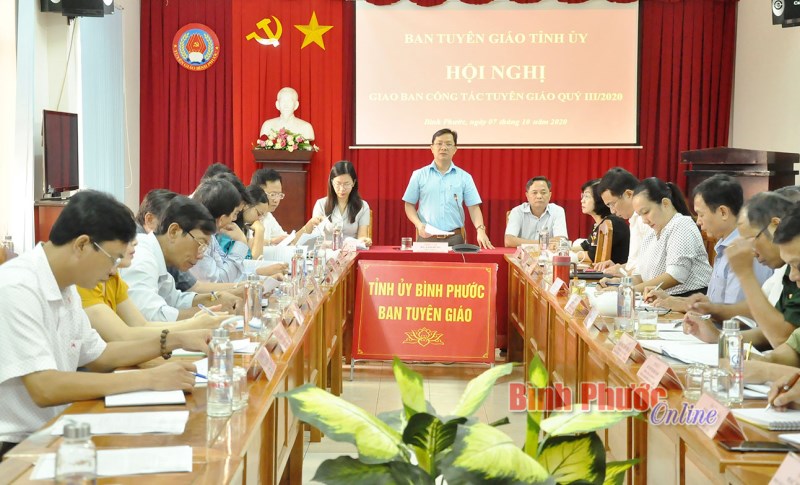 Hội nghị giao ban công tác Tuyên giáo quý III năm 2020