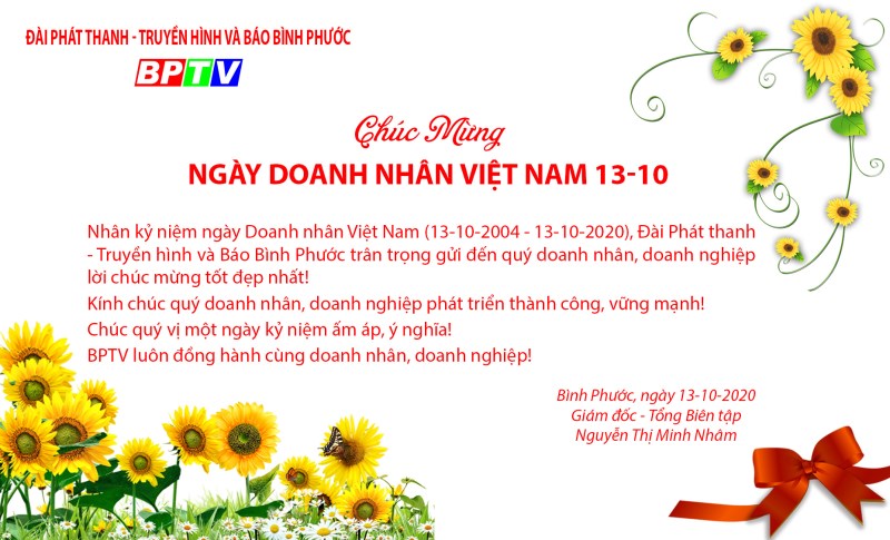BPTV chúc mừng ngày Doanh nhân Việt Nam 13-10