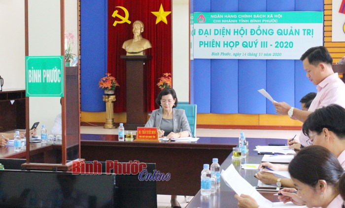 Họp Ban đại diện hội đồng quản trị Ngân hàng chính sách xã hội tỉnh