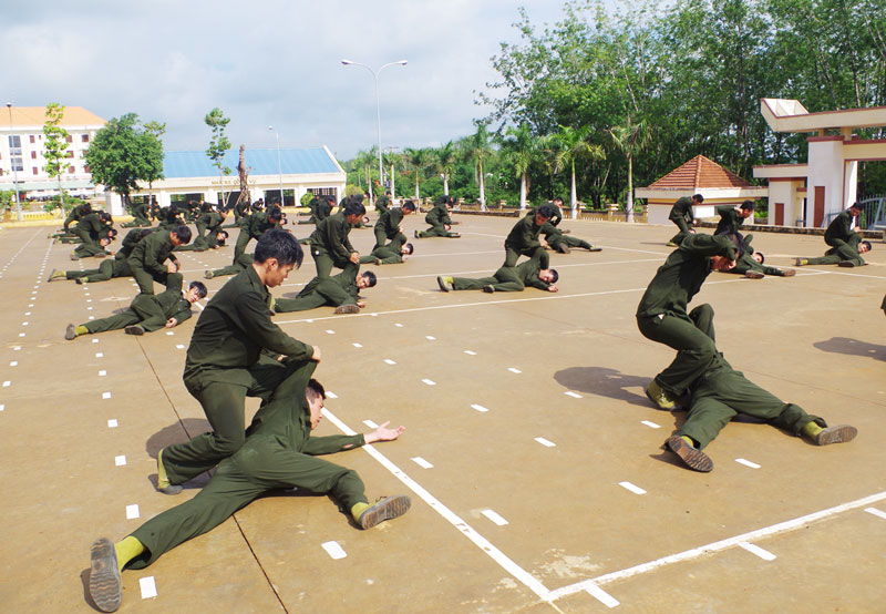 Tổng kiểm tra điều lệnh đội ngũ, qu&acirc;n sự, v&otilde; thuật