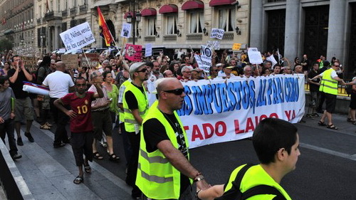 Biểu tình lớn ở Tây Ban Nha