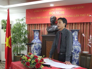 Sứ qu&aacute;n tại H&agrave;n Quốc qu&aacute;n triệt nghị quyết ĐH XI