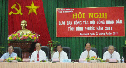 Giao ban c&ocirc;ng t&aacute;c HĐND tỉnh B&igrave;nh Phước năm 2011