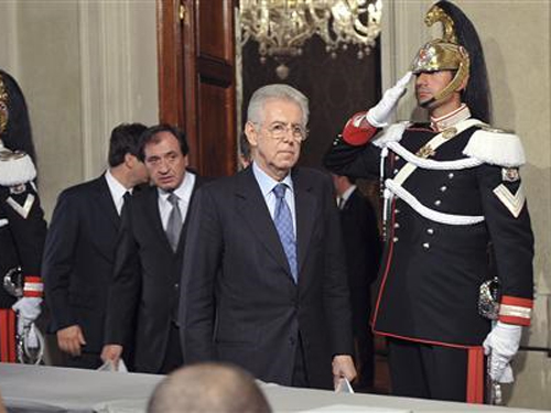 Ý: Ông Monti trở thành thủ tướng tạm quyền