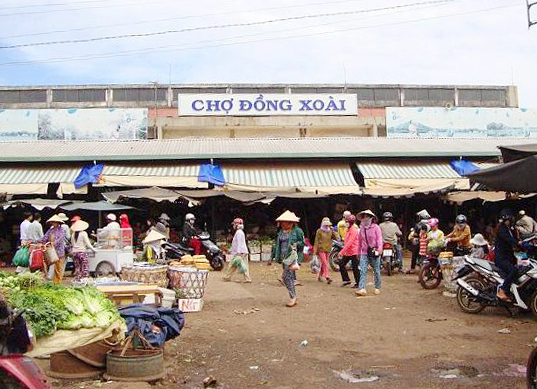 Sẽ chốt chặn xe vào chợ Đồng Xoài từ ngày 21-1