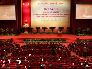 Ng&agrave;y l&agrave;m việc thứ hai hội nghị qu&aacute;n triệt NQTW 4