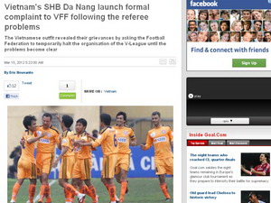 SHB Đà Nẵng phê phán trọng tài lên báo quốc tế