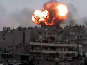 Quân đội Syria oanh kích 2 quận ở thành phố Homs 