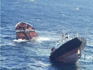 Tàu chở hàng CPC chìm trên vùng biển Hàn Quốc