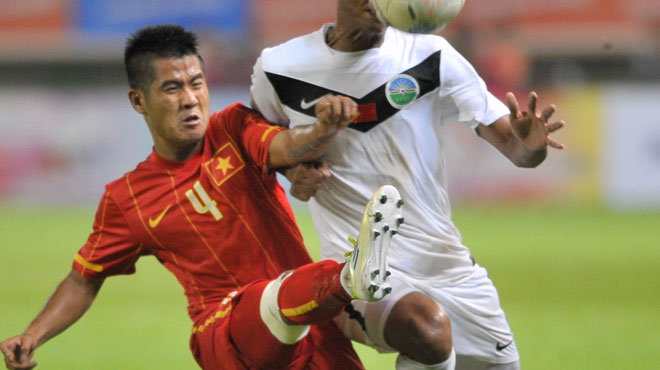 Hậu vệ Âu Văn Hoàn lên tuyển