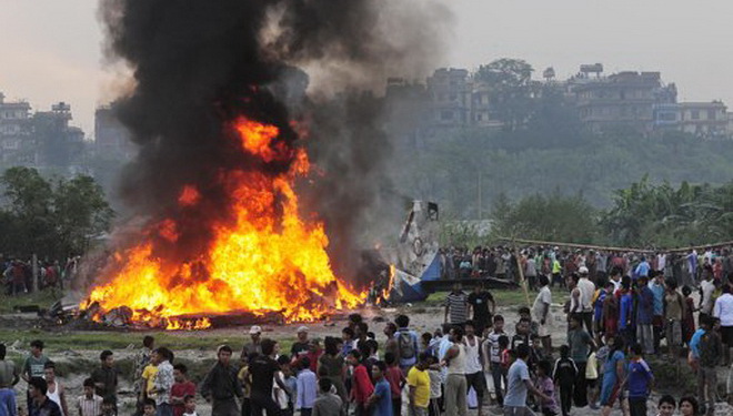Nepal: rơi máy bay tại thủ đô, 19 người chết