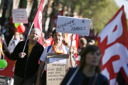 Pháp: 50.000 người biểu tình phản đối Hiệp ước tài chính EU