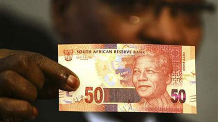 Nam Phi lưu hành tiền giấy in hình cựu Tổng thống Nelson Mandela
