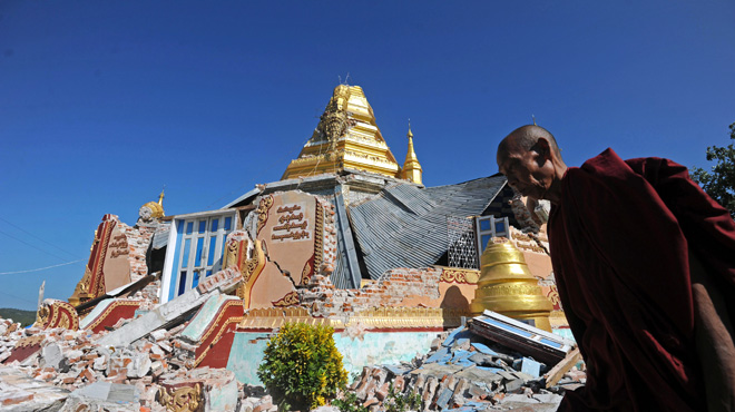 Thiệt hại nặng nề sau động đất ở Myanmar