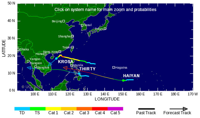 Bão, áp thấp dồn dập vào biển Đông
