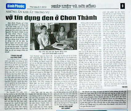 Ban Biên tập Báo Bình Phước trả lời kiến nghị của ông Trần Hoàng Sơn