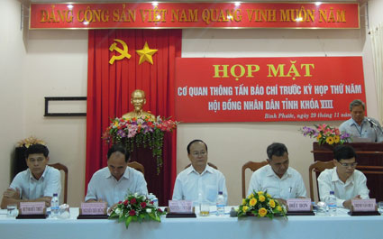 17 cơ quan b&aacute;o ch&iacute; dự họp mặt trước kỳ họp thứ 5 HĐND tỉnh