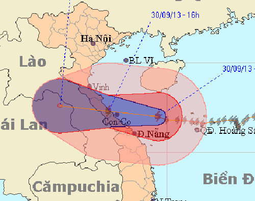 Chiều nay bão số 10 đổ bộ vào đất liền