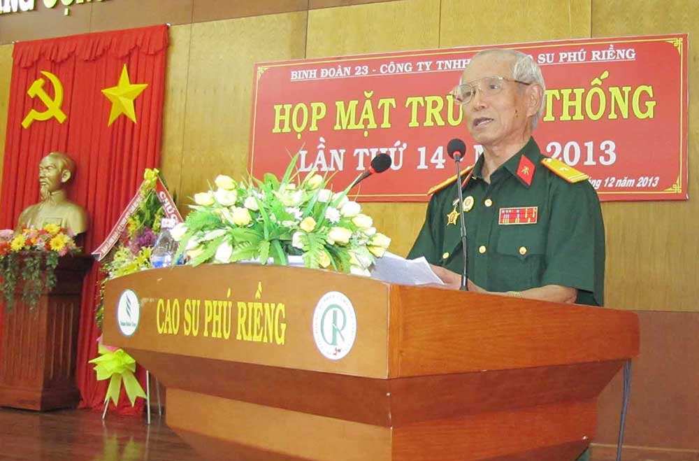 Họp mặt truyền thống Binh đo&agrave;n 23 - c&ocirc;ng ty cao su Ph&uacute; Riềng