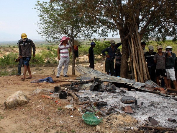 Một người dân bị chết cháy trên núi