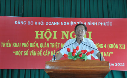 Đảng ủy khối doanh nghiệp tri&ecirc;̉n khai Nghị quyết Trung ương 4