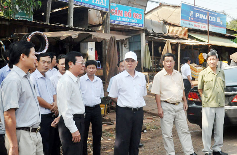 Lãnh đạo tỉnh kiểm tra tiến độ dự án BOT QL13