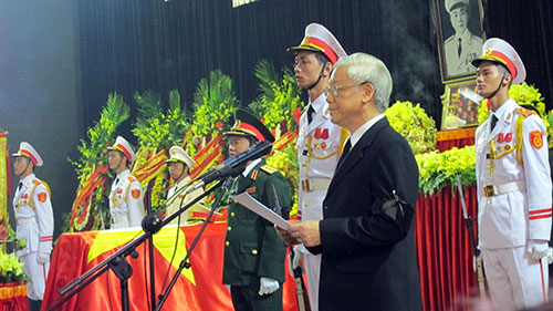 Video Tổng Bí thư Nguyễn Phú Trọng đọc điếu văn truy điệu Đại tướng Võ Nguyên Giáp