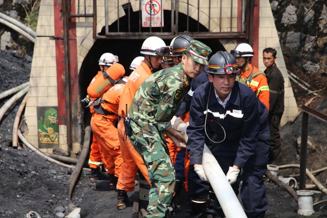 Sập mỏ than ở Trung Quốc, 22 thợ mỏ mắc kẹt