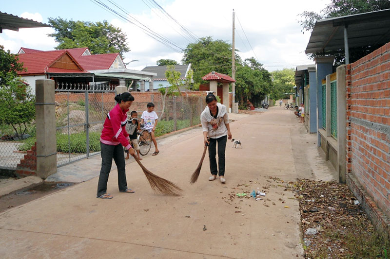 Xây dựng nông thôn mới ở Minh Thành: Tiêu chí môi trường mới chỉ cán đích