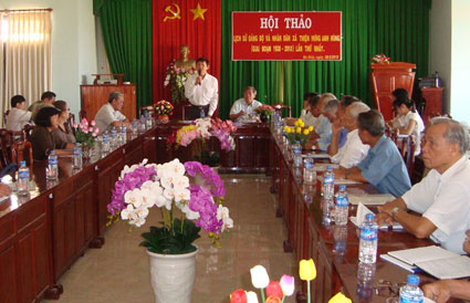 Hội thảo x&acirc;y dựng lịch sử Đảng bộ v&agrave; nh&acirc;n d&acirc;n x&atilde; Thiện Hưng