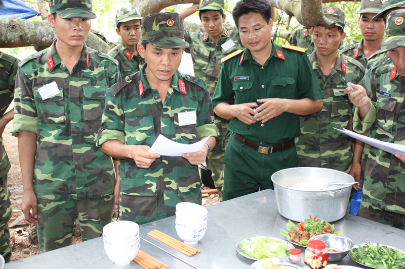 Hội thi bảo đảm ăn, ở, sinh hoạt trong hành, trú quân dã ngoại