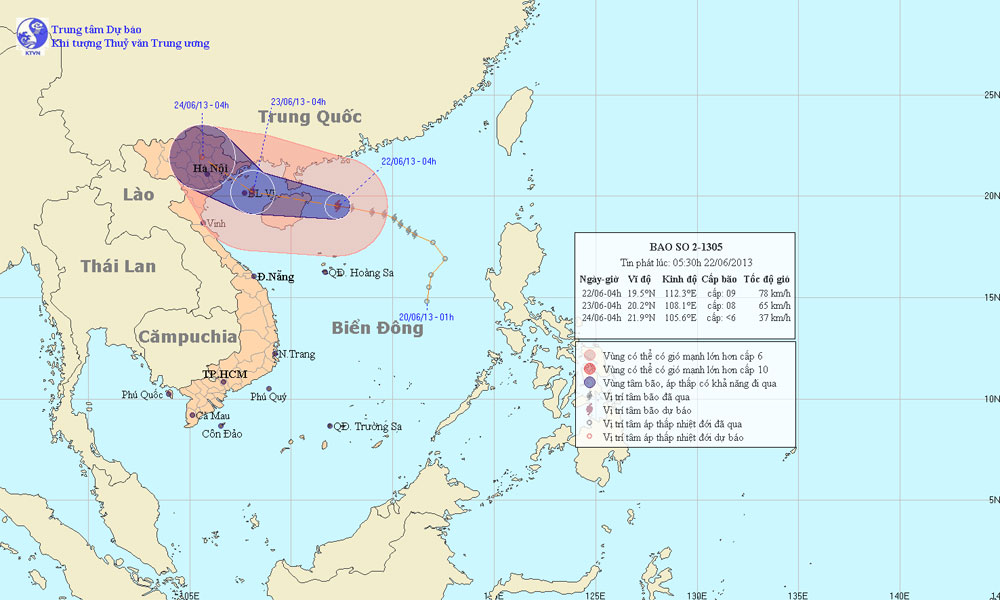 Bão mạnh cấp 9, hướng về Hải Phòng-Quảng Ninh