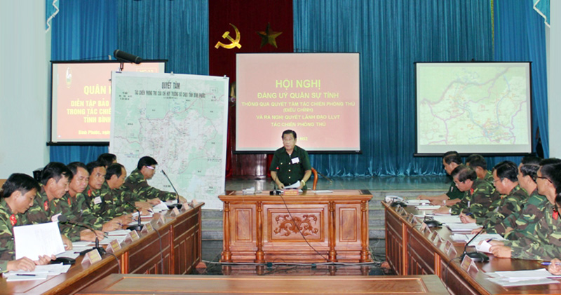 Diễn tập hậu cần - kỹ thuật trong t&aacute;c chiến ph&ograve;ng thủ