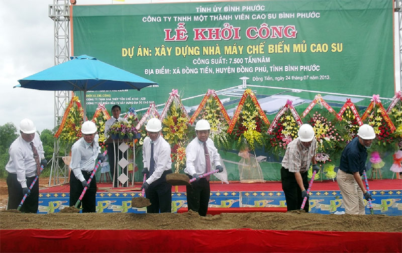 Công ty TNHH MTV cao su Bình Phước: Khởi công xây dựng nhà máy chế biến mủ cao su công suất 7.500 tấn/năm