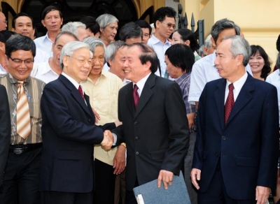 Tổng B&iacute; thư Nguyễn Ph&uacute; Trọng dự kỷ niệm 65 năm Ng&agrave;y th&agrave;nh lập Li&ecirc;n hiệp c&aacute;c Hội văn học - nghệ thuật Việt Nam