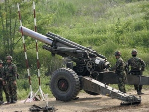 Quân đội Hàn Quốc tiến hành tập trận pháo binh