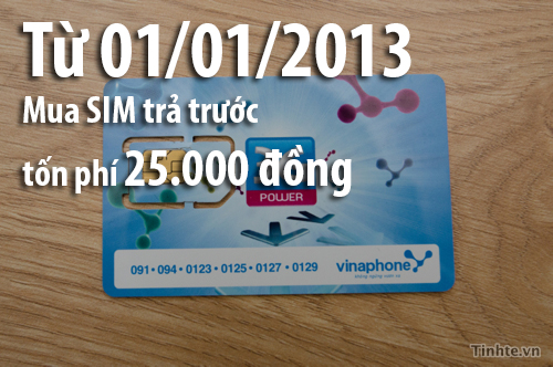Cước hòa mạng di động trả trước là 25.000 đồng