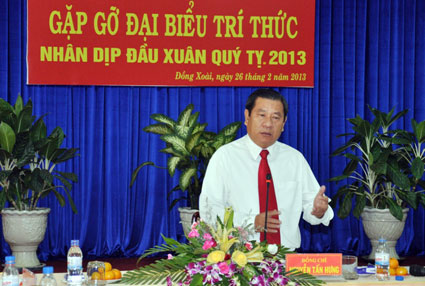 L&atilde;nh đạo tỉnh gặp mặt tr&iacute; thức đầu xu&acirc;n: Đ&oacute;ng g&oacute;p cho x&atilde; hội, tr&iacute; thức sẽ được t&ocirc;n vinh