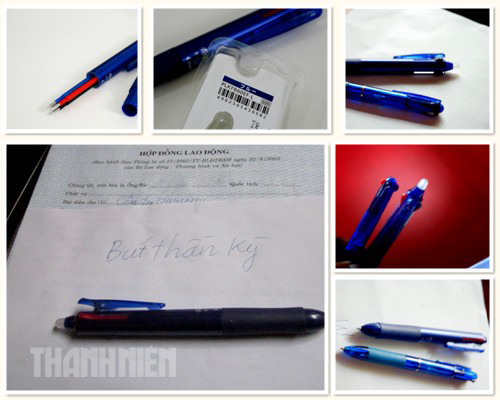 Bí ẩn “bút bi thần kỳ” ghi xong xóa ngay bút tích