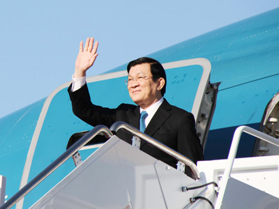Chủ tịch nước Trương Tấn Sang đ&atilde; tới Washington D.C, thăm ch&iacute;nh thức Hoa Kỳ